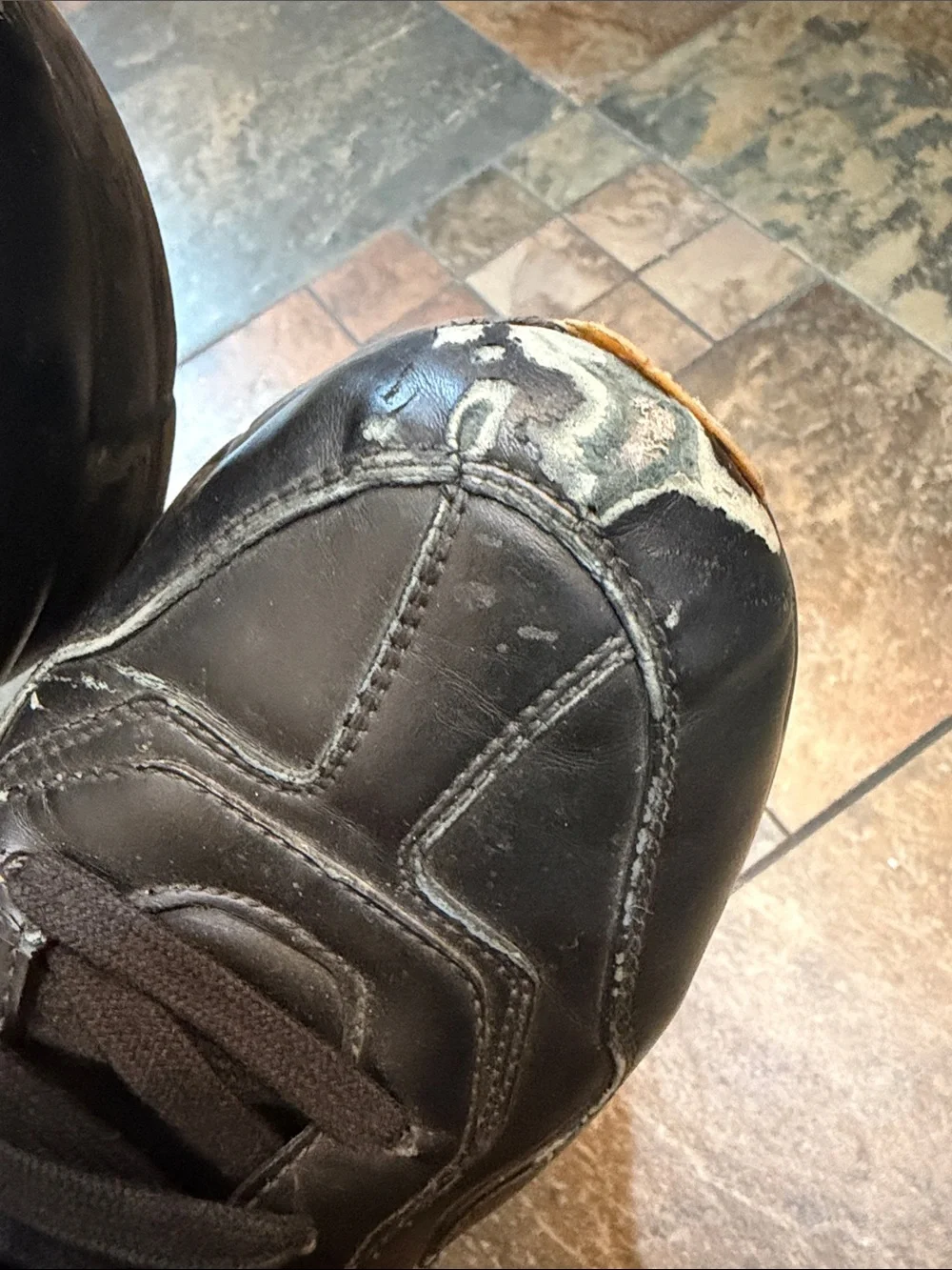 Black Leather Gucci Sneakers with Green Star Accents